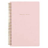 Blush Church Notes Bible study notebook with foiled hard cover