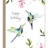 Hummingbirds Birthday Card