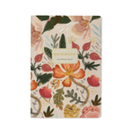 A5 soft-touch notebook with an all-over floral cover design, front cover