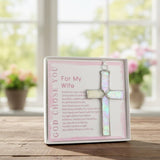 God Chose You Wife Gift: Stained Glass Cross 4511SG