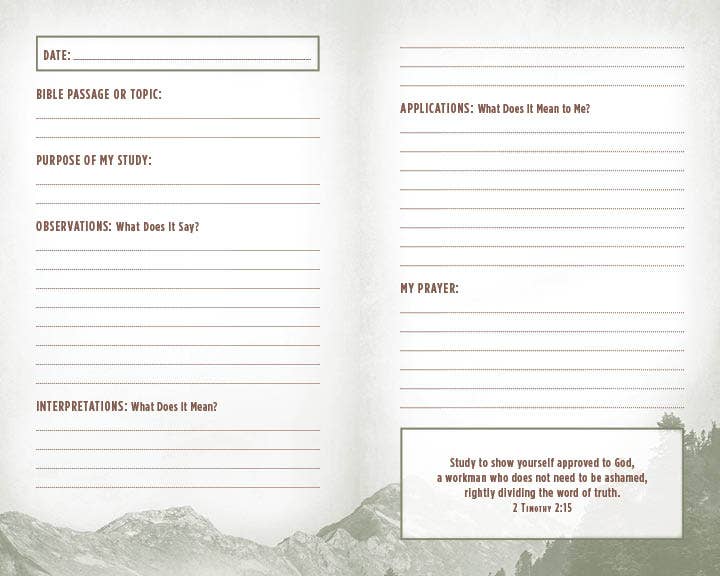 My Bible Study Tracker in leather forest, Barbour Publishing