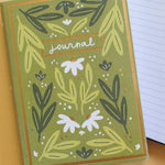 Green floral 5x7 lined book journal - view 2