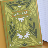 Green floral 5x7 lined book journal - view 2