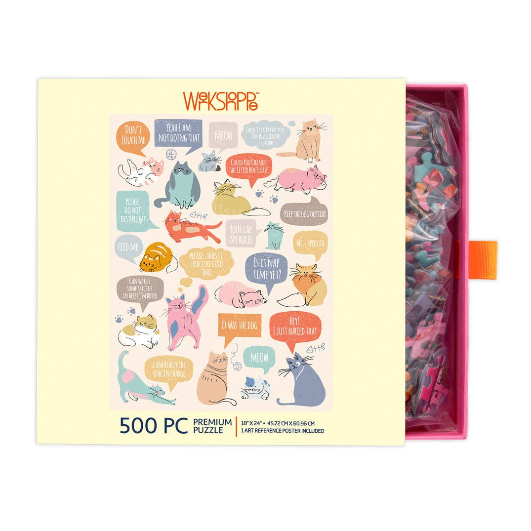 If Cats Could Talk 500 piece jigsaw puzzle, view 4