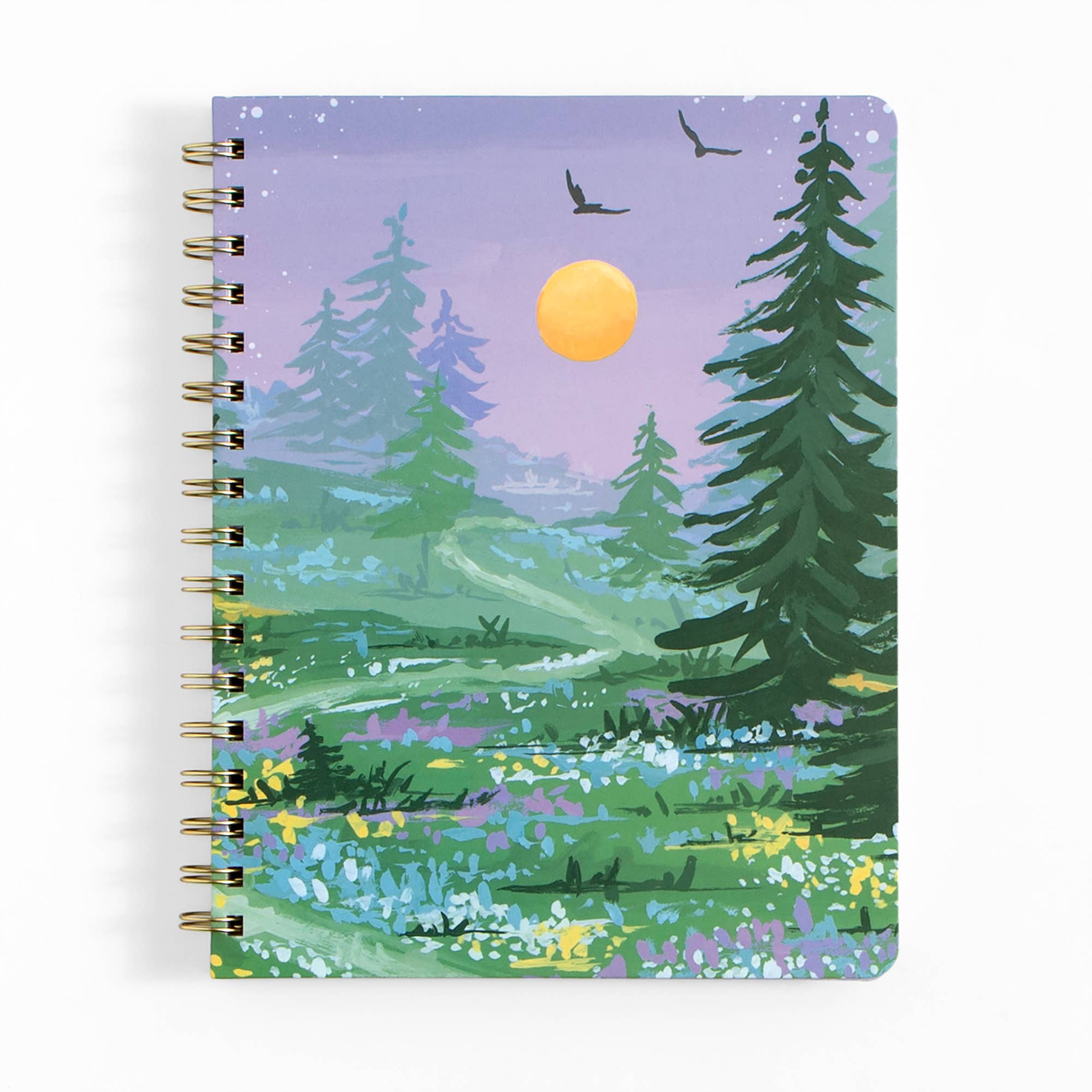 Twilight Garden floral spiral notebook, view 4 of 4