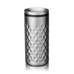 Viski Paragon Highball Tumbler in Platinum, insulated stainless steel cocktail glass