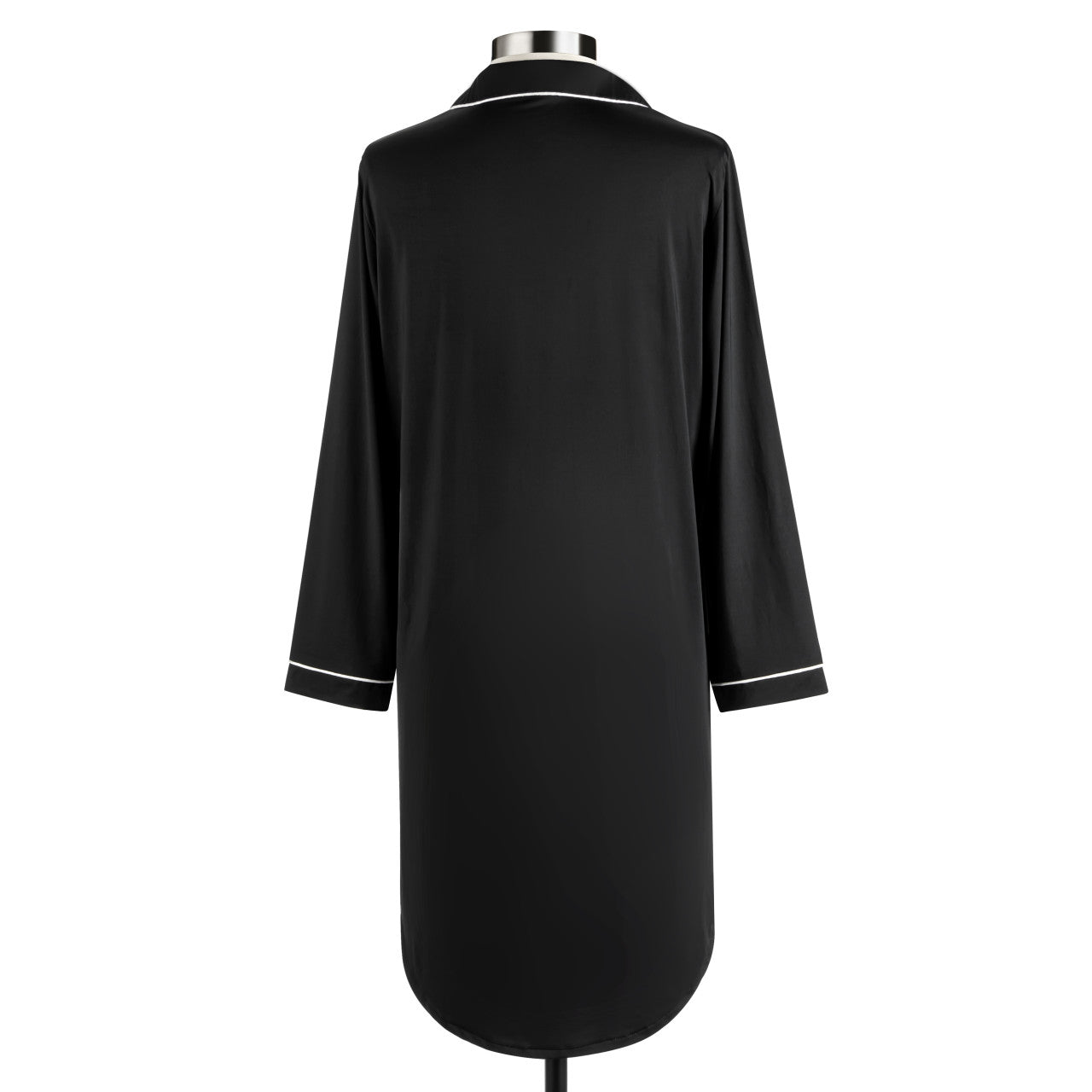 Black Cooling Long Sleeve Night Shirt back