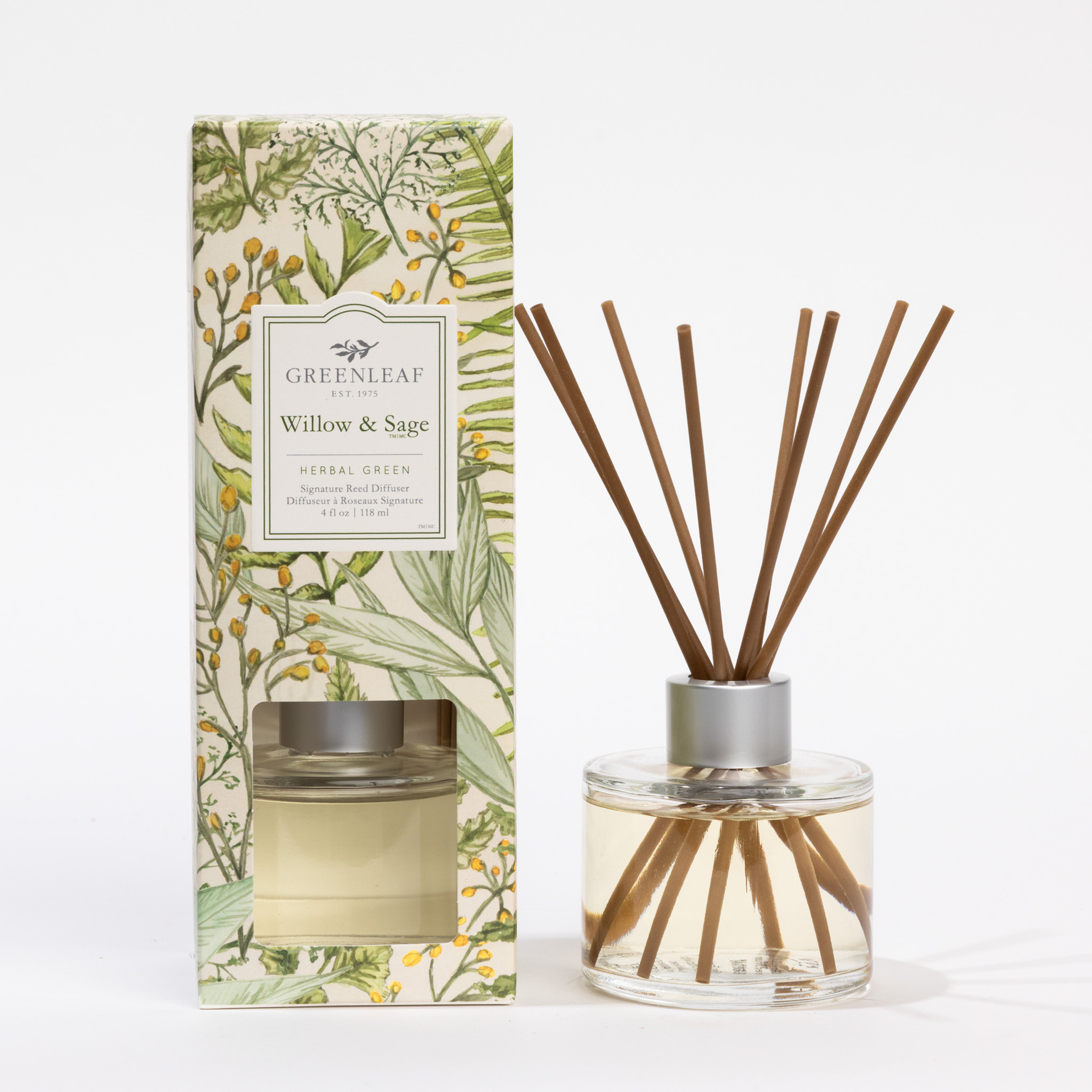 Greenleaf Willow & Sage reed diffuser