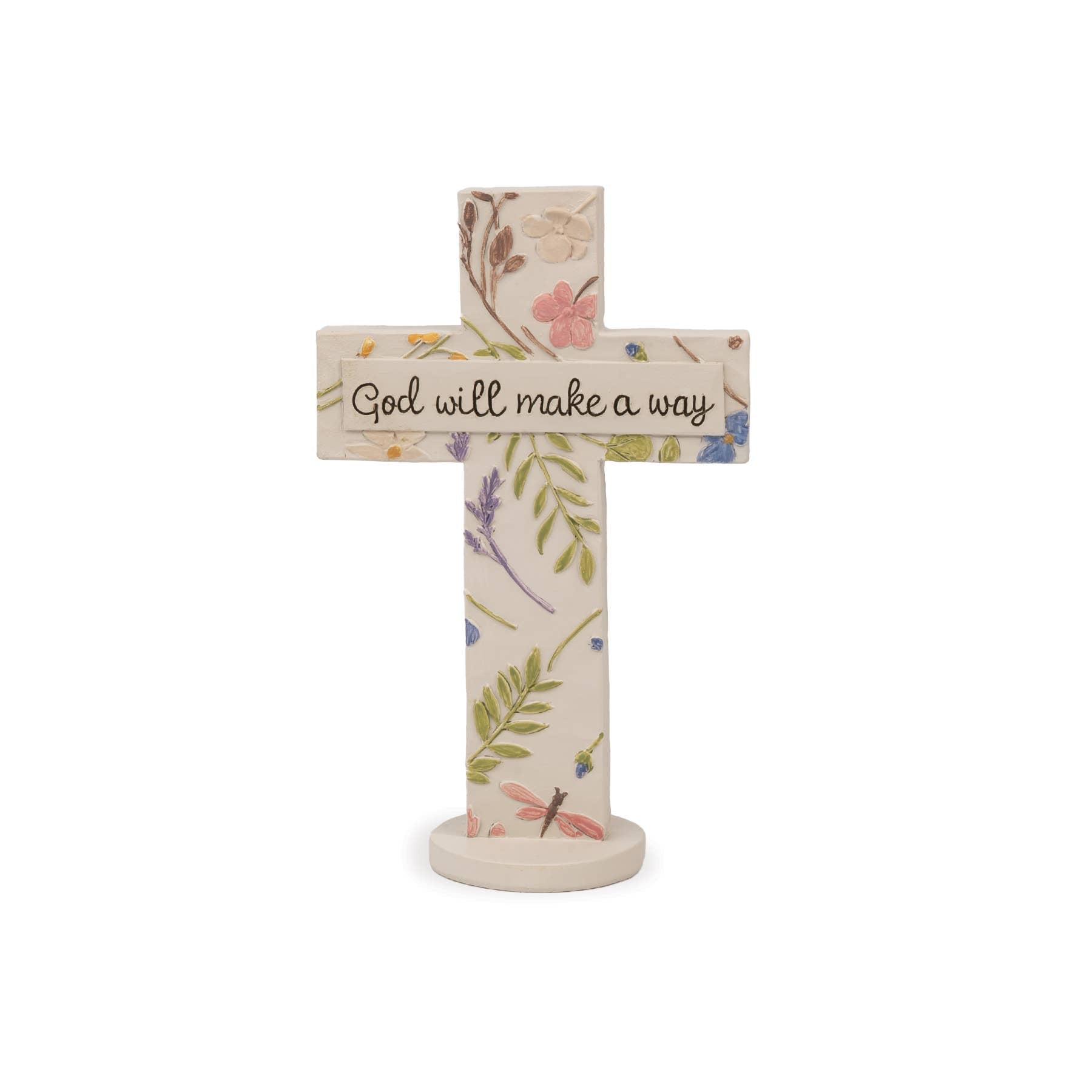 Angels Among Us God Will Make A Way decorative floral cross keepsake