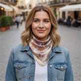 Elegant Big Flower Pattern Print Bandana Scarf