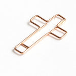 Cross paper clip detail, 0.86 by 1.3 inches