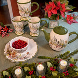Winters Forest Christmas Ceramic Teapot, 36 oz.
