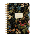 Spiral-bound art journal with a Forest Flowers illustrated cover, front cover