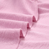 Solid Color V Neck Ruffled Detail Loose Tank Top