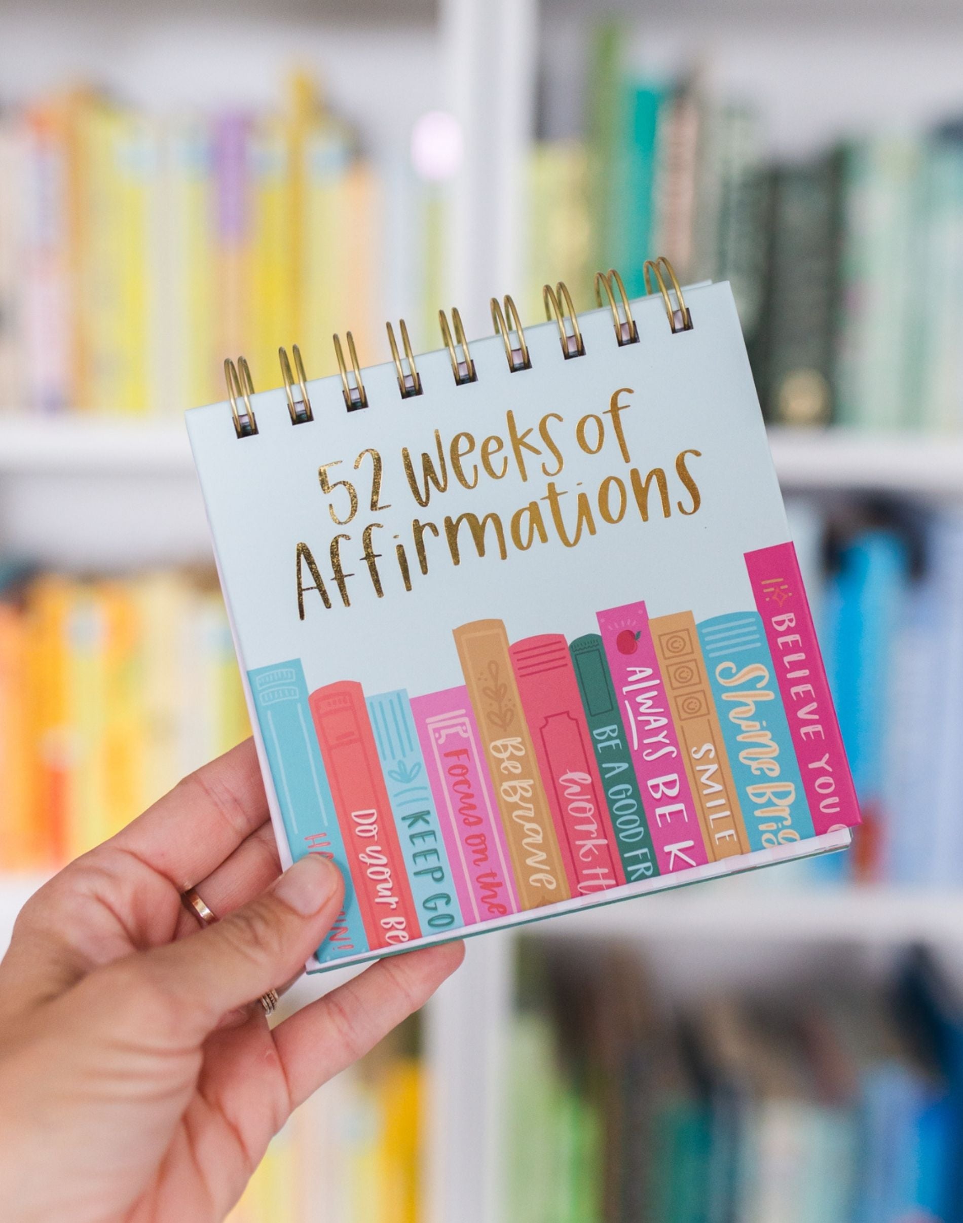 52 Weeks of Affirmations desk flip calendar - front