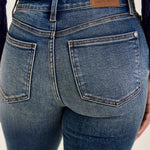 Judy Blue Daisy mid-rise bootcut jeans in Dusk Rider indigo wash