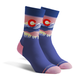 Colisco Unisex Crew Socks - Colorado Sunset