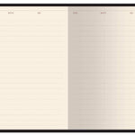 A6 vegan leather daily planner with a Forest Flowers cover and gilded page edges, detail view