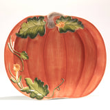 Harvest Morning 3-D Pumpkin Platter, 13.75" x 11.5"