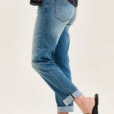 Boyfriend Cool Denim w/ Cross Back Belt Loops