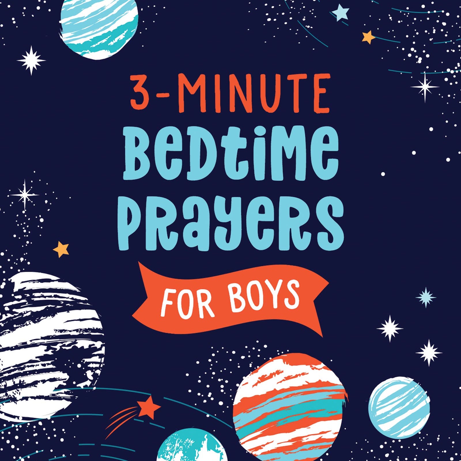 3-Minute Bedtime Prayers for Boys, Barbour Publishing book cover