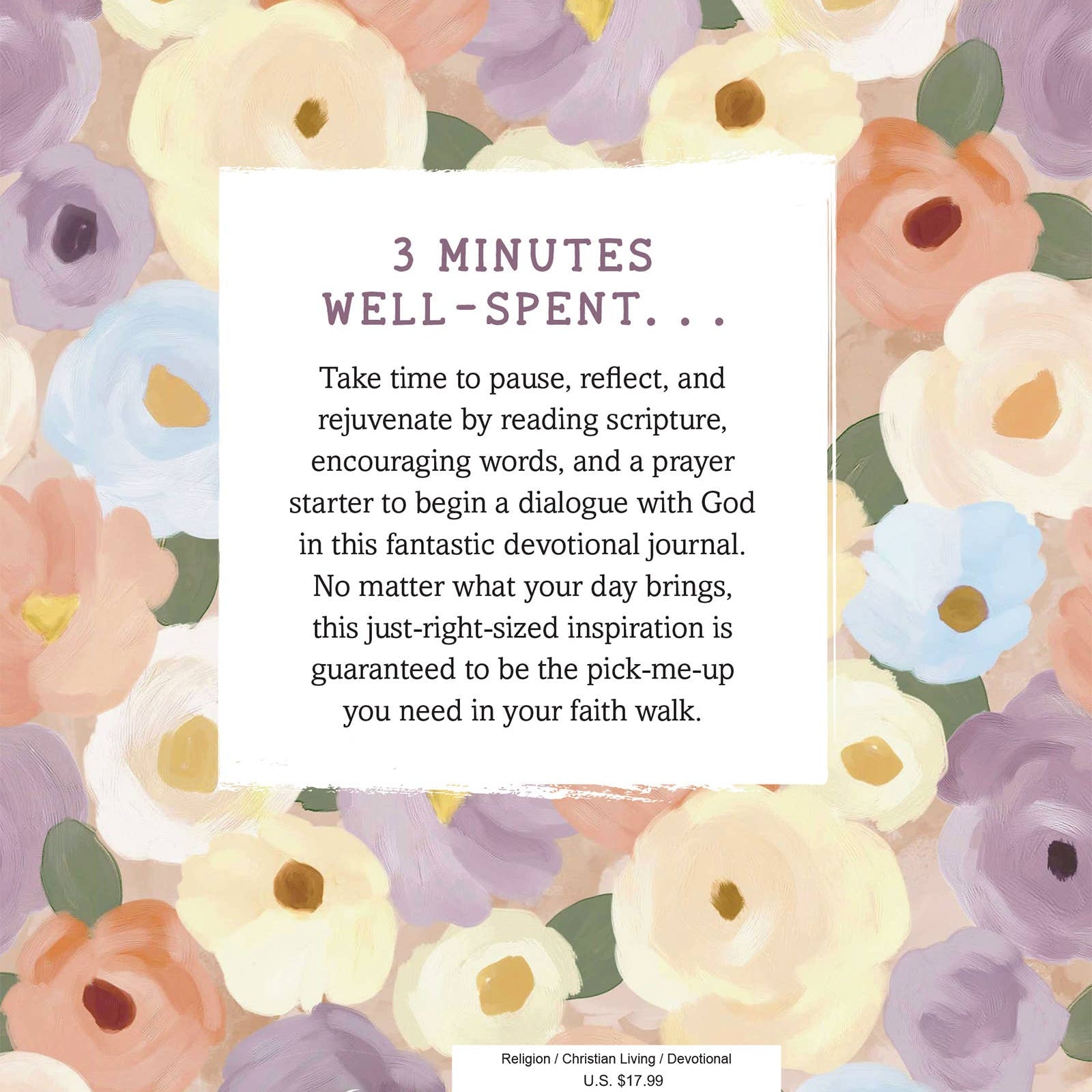 3-Minute Devotions for Women Journal, Barbour Publishing book cover
