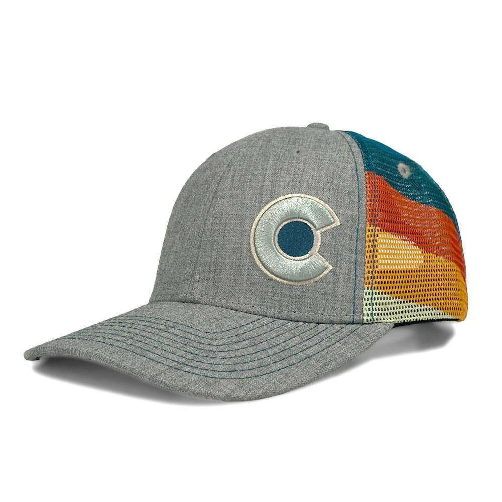 Grey Shoreline Colorado Trucker Hat
