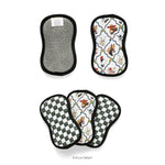 At The Farm dual-sided microfiber scrubbies set of 4