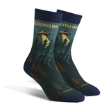 Colisco Unisex Crew Socks - Night Forest Alien