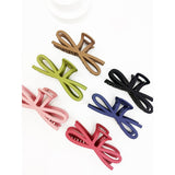 Dark Tone Jumbo Knotted Bow Hair Clip Claw
