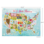 U.S. State Flowers 1000 piece jigsaw puzzle, view 5