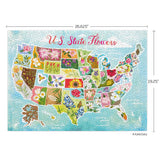 U.S. State Flowers 1000 piece jigsaw puzzle, view 5