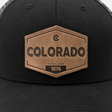 Colorado Established Hat | Leather Patch Trucker Hat