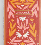 Rust floral 5x7 lined journal - front