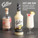 Collins Piña Colada Cocktail Mix, Real Pineapple & Coconut, 32 oz