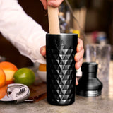 Viski Paragon Stainless Steel Cocktail Shaker, Obsidian