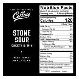 Collins Stone Sour Cocktail Mix, Real Orange & Lemon Juice, 32 oz