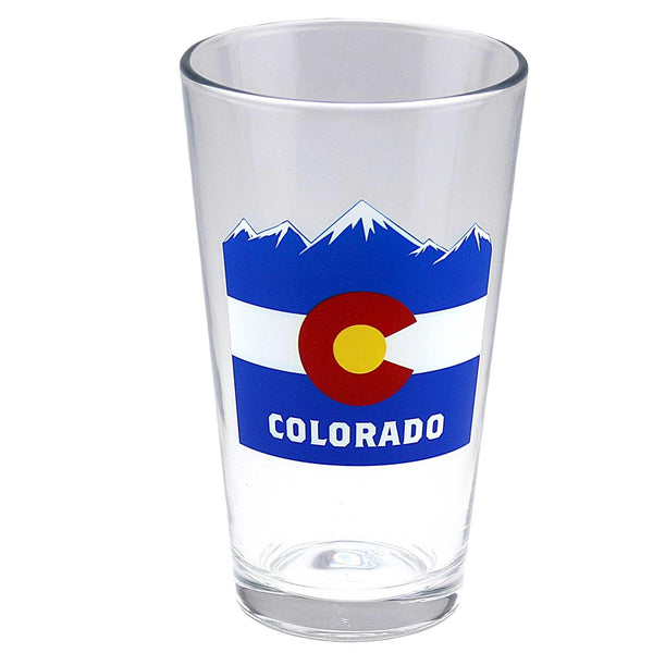 Colorado Flag Pint Glass - 39 North CO 