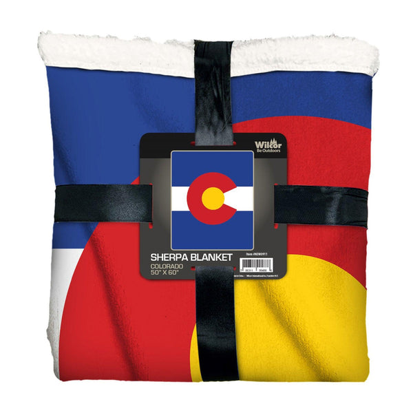 Colorado Flag Sherpa Blanket - 39 North CO 