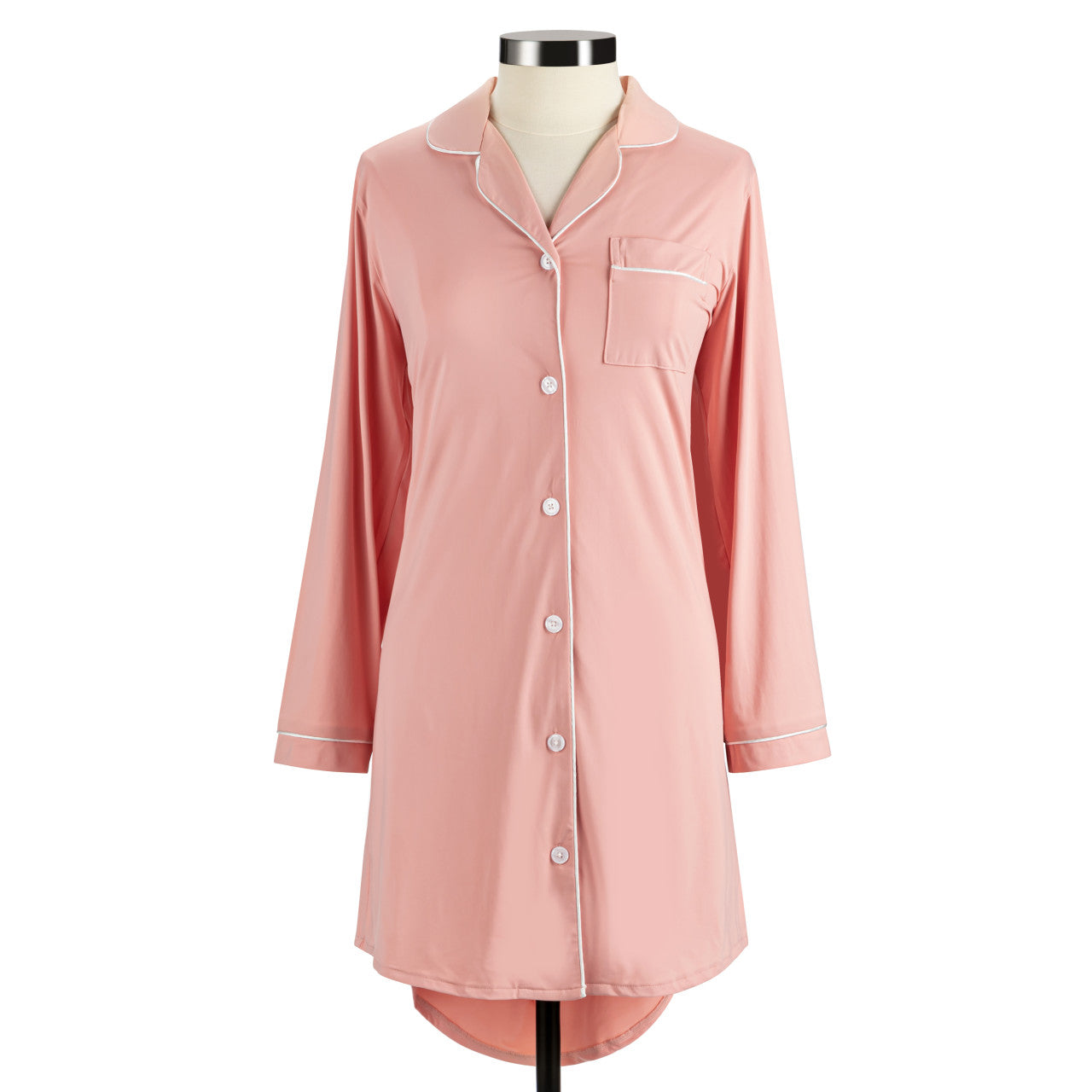 Coral Cooling Long Sleeve Night Shirt