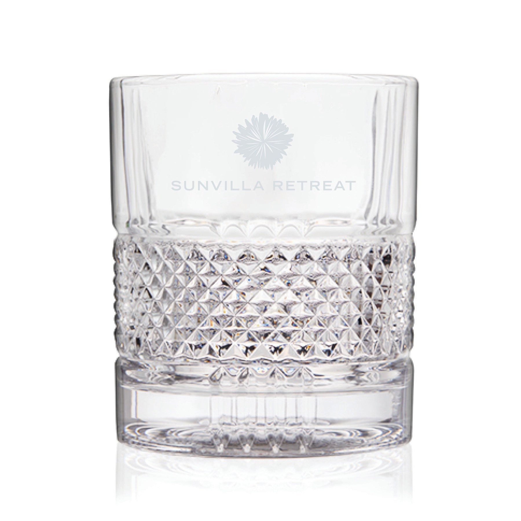 Viski Revolve Spinning Crystal Rocks Glass