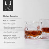 Crystal Molten Tumblers - 39 North CO 