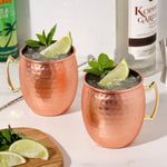 True Hammered Copper-Plated Moscow Mule Mugs