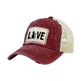 Love Cat Vintage Distressed Trucker Adult Hat