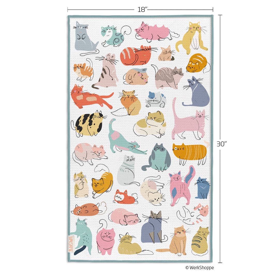 If Cats Could Talk reversible microfiber kitchen towel, view 3