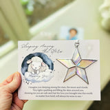 Sleeping Star Infant Memorial Handmade  Glass Star 7722
