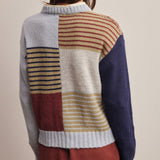 Colorblock Mixed Stripe Sweater in Blue Multi – 6