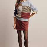 Colorblock Mixed Stripe Sweater in Blue Multi – 8