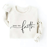 Keep the Faith Graphic Fleece Pullover Sweatshirt