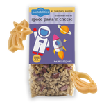 Pastabilities Space Pasta 'n Cheese bag with astronaut, rocket and star pasta